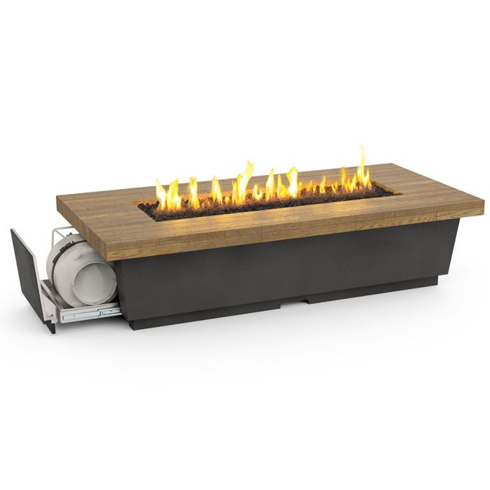 "Reclaimed Wood" Rectangular 76"Fire Table - American Fyre Designs