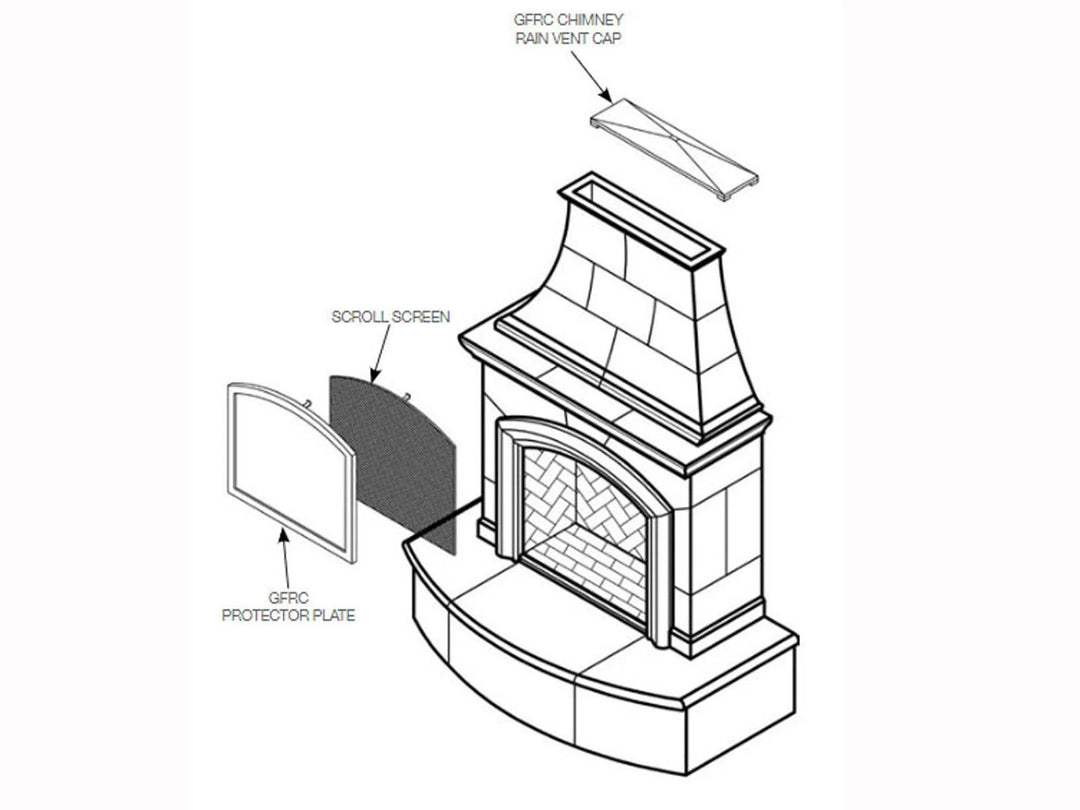 "Cordova" Fireplace- American Fyre Designs