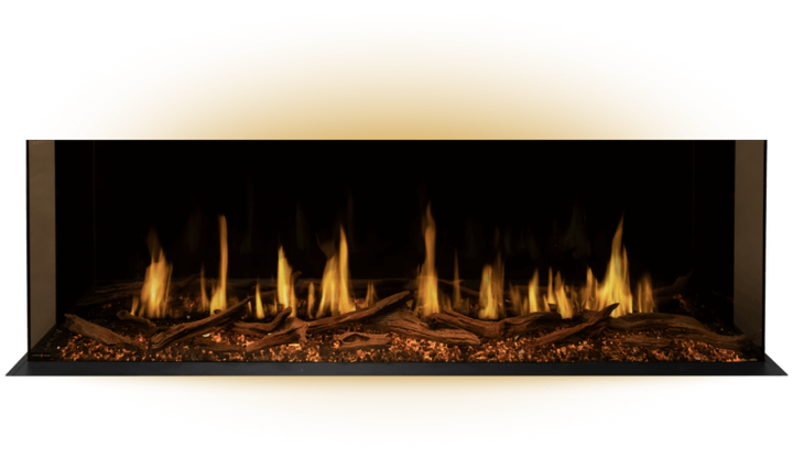 Chimenea eléctrica inteligente Orion Multi de Modern Flames, empotrada o de pared, de 52-120 pulgadas, con efecto de llama real