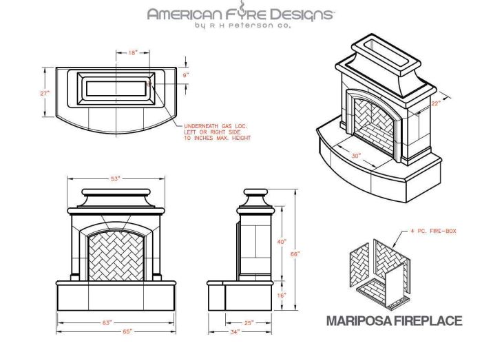 "Mariposa" Fireplace- American Fyre Designs