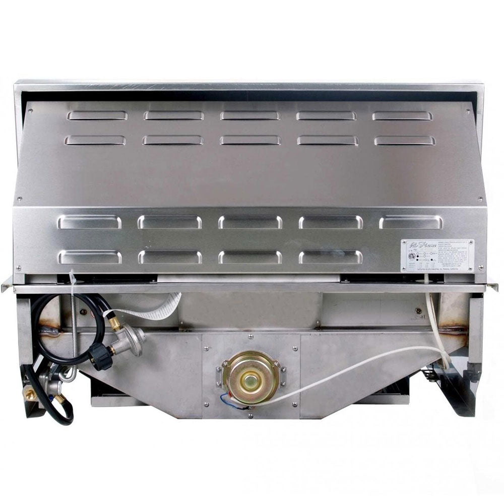 Parrilla de gas propano empotrada de 32 pulgadas y 4 quemadores con quemador trasero infrarrojo Cal Flame Convection Series