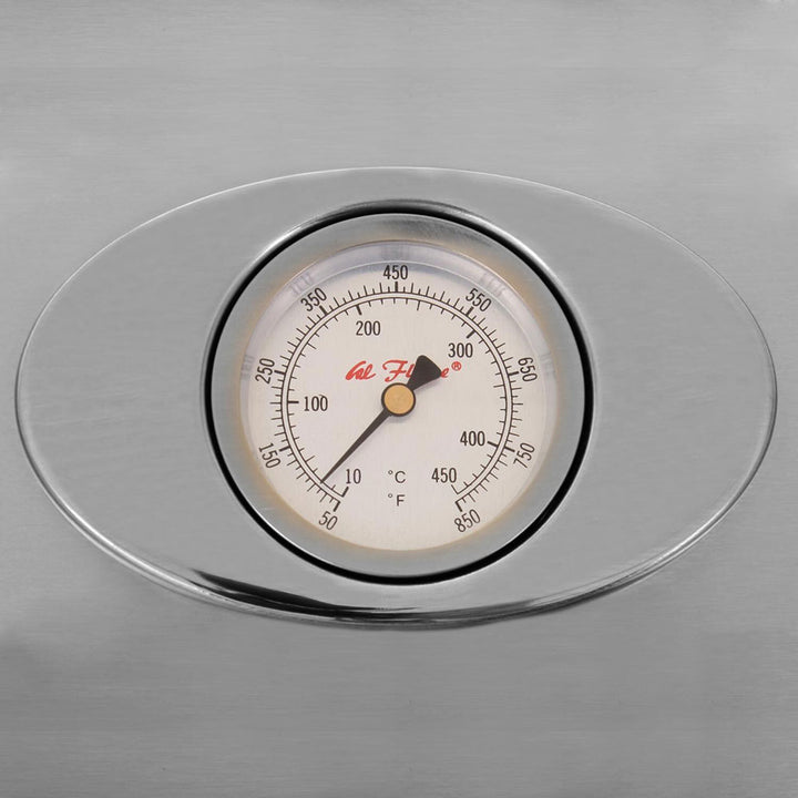 Parrilla de gas propano empotrada Cal Flame Serie P de 40 pulgadas y 5 quemadores con quemador trasero infrarrojo