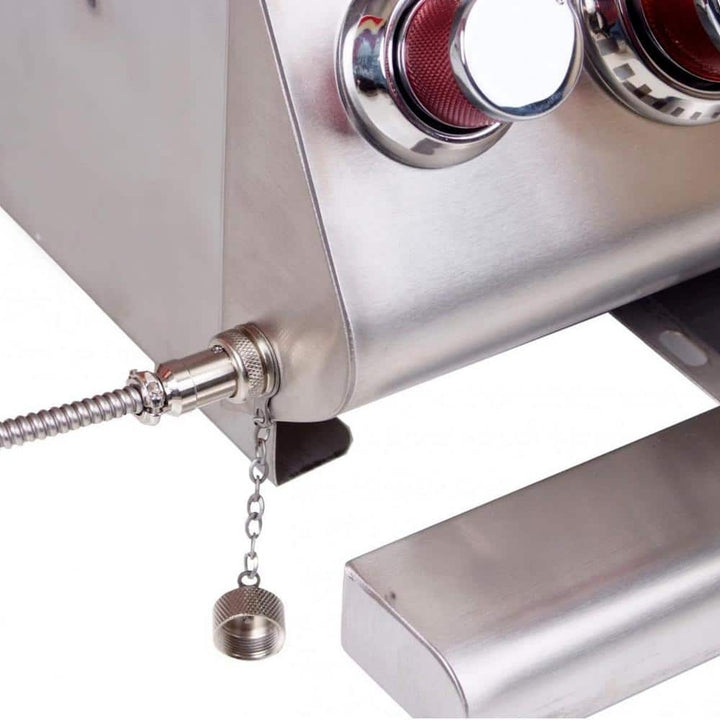 Parrilla de gas propano empotrada Cal Flame Top Gun de 40 pulgadas y 5 quemadores con quemador trasero infrarrojo