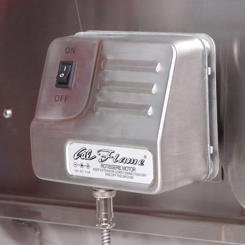 Parrilla de gas propano empotrada Cal Flame Top Gun de 40 pulgadas y 5 quemadores con quemador trasero infrarrojo