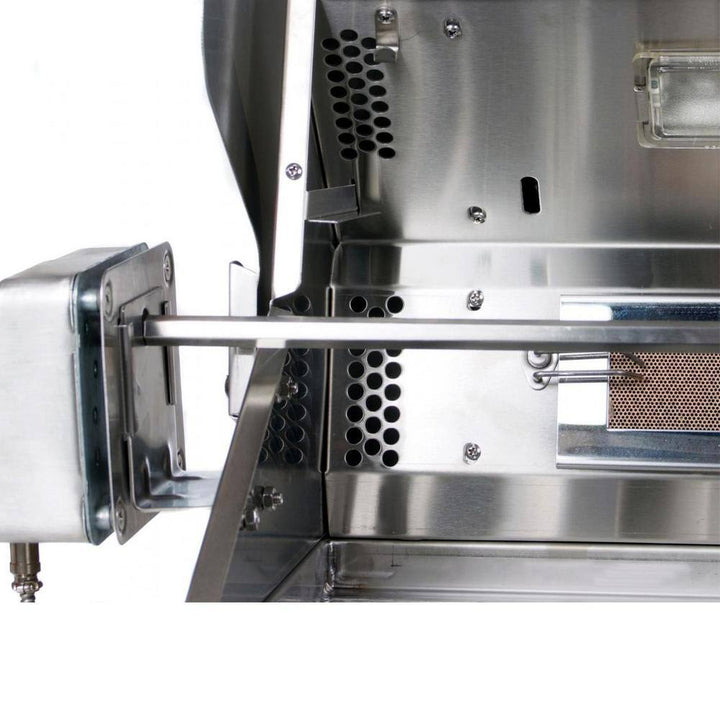 Parrilla de gas propano empotrada Cal Flame Top Gun de 40 pulgadas y 5 quemadores con quemador trasero infrarrojo