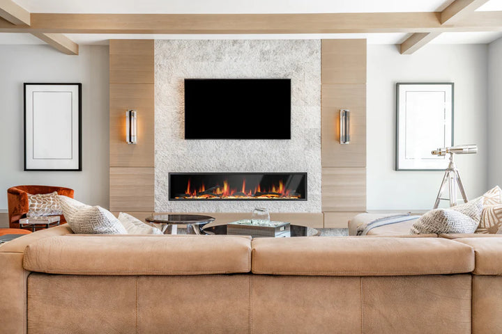 Chimenea eléctrica lineal Litedeer Latitude de 45-75 pulgadas con aplicación inteligente