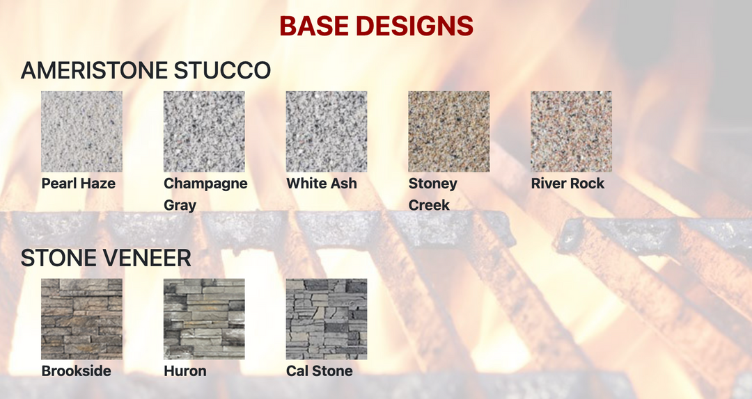 Chimenea de gas para exteriores Cal Flame con repisa envolvente - Serie FRP-908