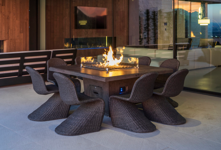 Cosmopolitan 60" Square GFRC Fire Table - American Fyre Designs