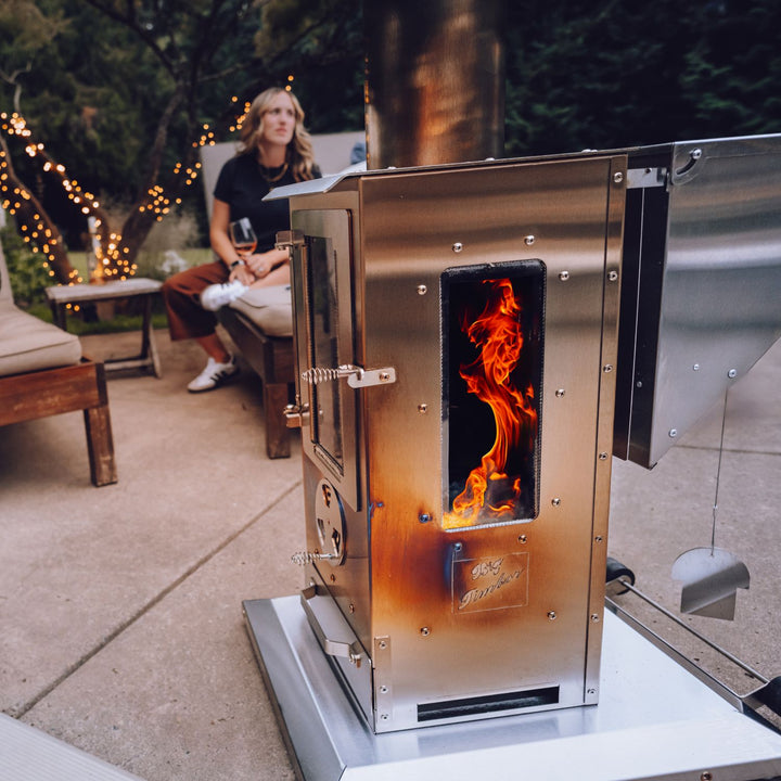 Big Timber Outdoor Fireplace with Elite Safety Cage