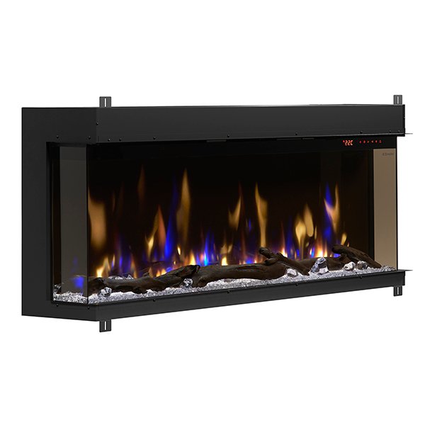 Chimenea eléctrica empotrada Dimplex IgniteXL Bold de 60" con vista lineal multilateral