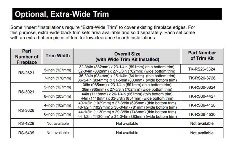 Chimenea eléctrica empotrada Modern Flames serie Redstone de 26 a 54 pulgadas