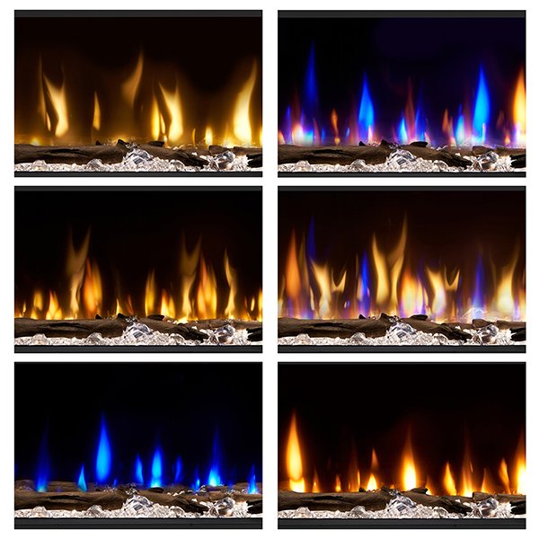 Chimenea eléctrica empotrada Dimplex IgniteXL Bold de 60" con vista lineal multilateral