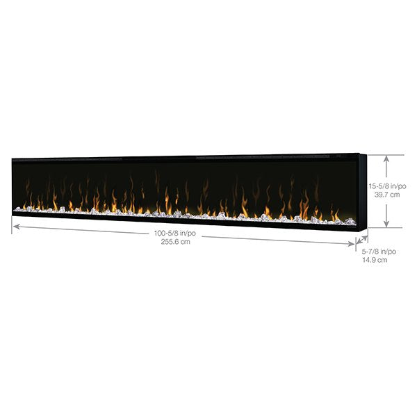 Chimenea eléctrica empotrada lineal Dimplex IgniteXL de 50 a 100 pulgadas