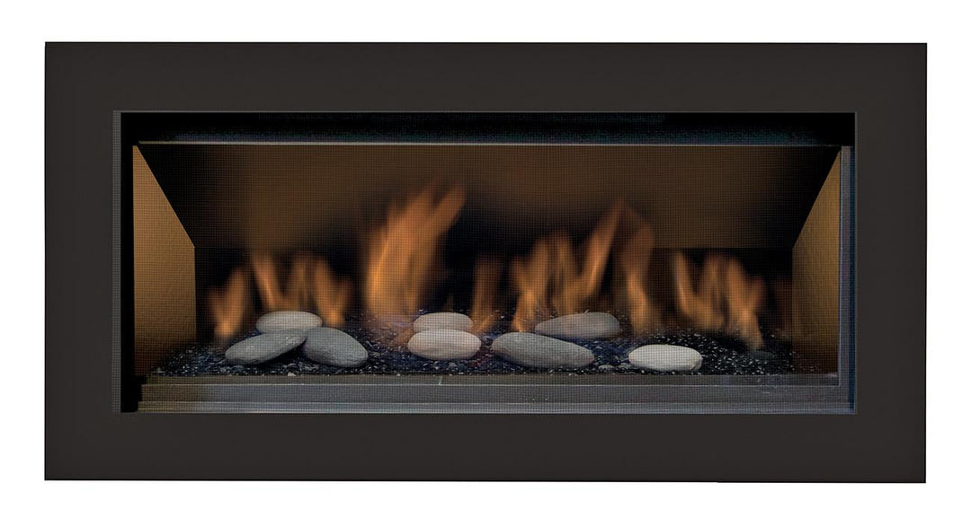Chimenea contemporánea Sierra Flame Lamego de 45" con encendido electrónico y sin espacio libre
