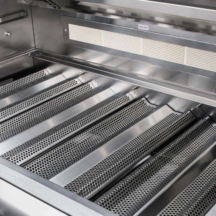 Parrilla de gas empotrada Blaze Premium LTE de 32 pulgadas y 4 quemadores con quemador infrarrojo trasero y luces de parrilla - BLZ-4LTE2-NG/LP