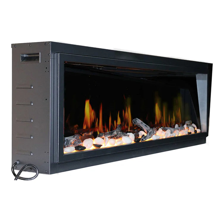 Chimenea eléctrica lineal Litedeer Latitude de 45-75 pulgadas con aplicación inteligente