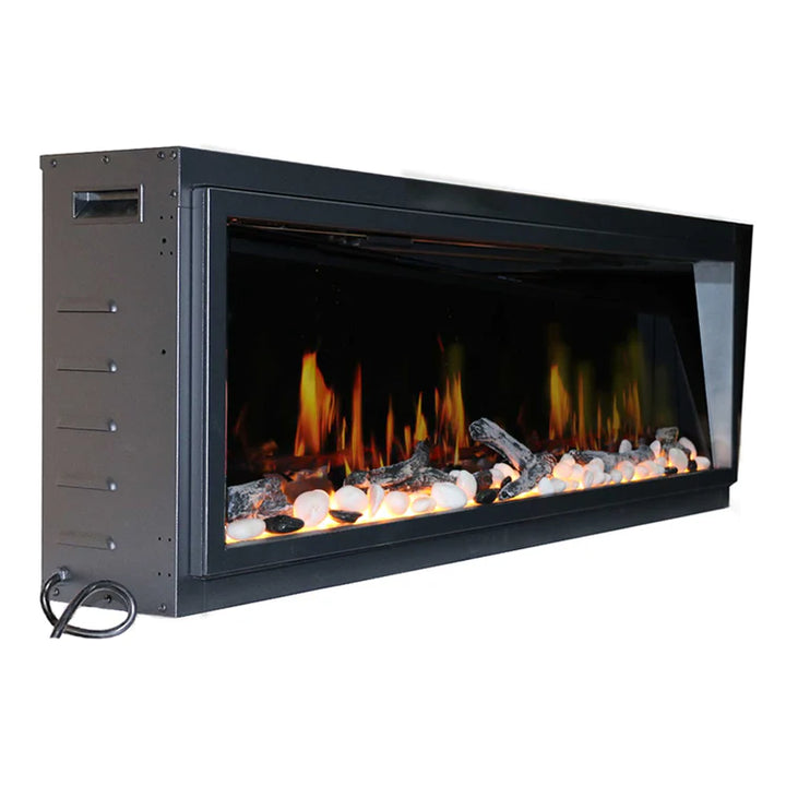 Chimenea eléctrica lineal Litedeer Latitude de 45-75 pulgadas con aplicación inteligente