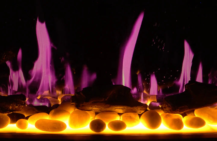 Chimenea eléctrica inteligente Litedeer Gloria II de 198 cm con aplicación - ZEF78VS, color plateado