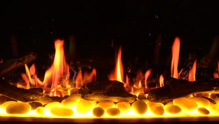 Chimenea eléctrica inteligente Litedeer Gloria II de 172 cm con aplicación - ZEF68XS, color plateado