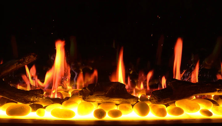 Chimenea eléctrica lineal inteligente Litedeer Latitude II de 78" con aplicación - ZEF78V