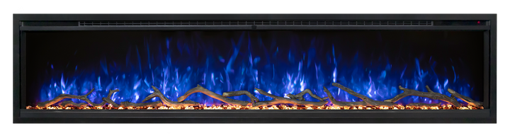 Chimenea eléctrica empotrada/de pared Spectrum Slimline de Modern Flames, tamaños: 50"-100"