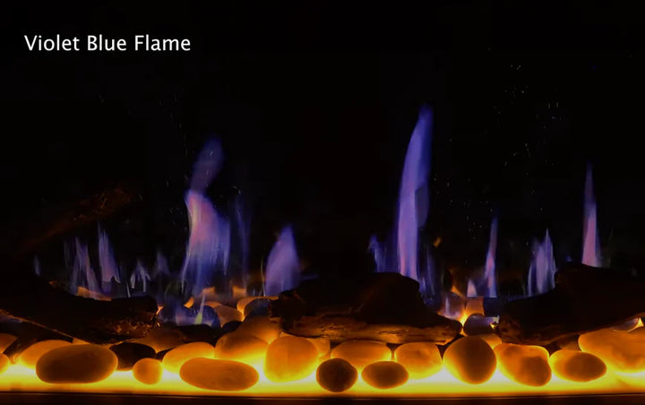 Chimenea eléctrica inteligente Litedeer Gloria II de 58" con aplicación - ZEF58VS, color blanco plateado