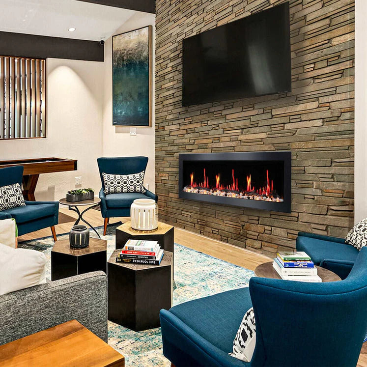 Chimenea eléctrica Litedeer Latitude II de 58 pulgadas con control inteligente y wifi - ZEF58VC