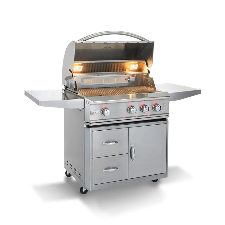 Parrilla independiente Blaze Professional LUX de 34 pulgadas y 3 quemadores con quemador infrarrojo trasero - BLZ-3PRO-NG/LP