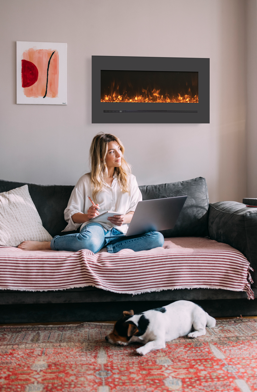 Chimenea eléctrica lineal Sierra Flame WM-FML-STL