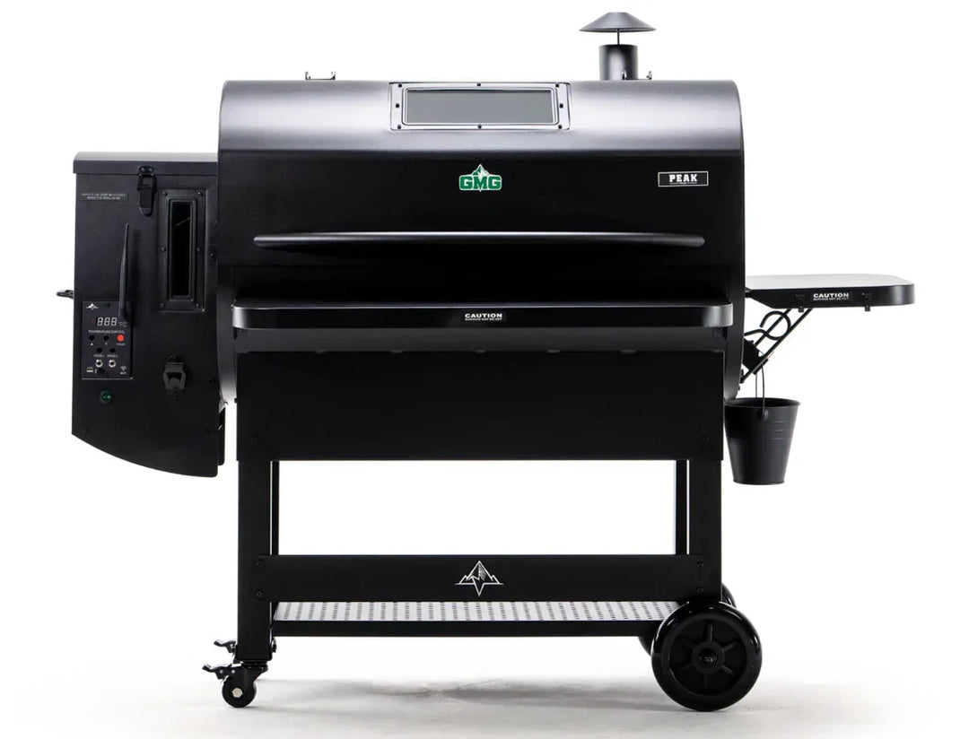 Green Mountain Grills PEAK pellet grill — compare pellet vs gas at Fireplace Bros