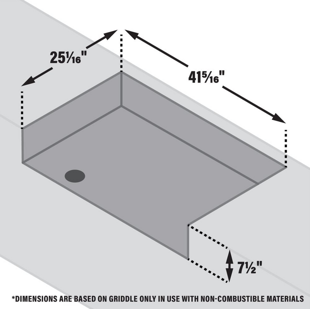 Blackstone 36” Drop-In SS Griddle with Hood - Propane Ready