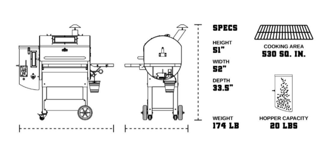 "LEDGE" PRIME 2.0 WiFi Smart Pellet Grill - Green Mountain Grills