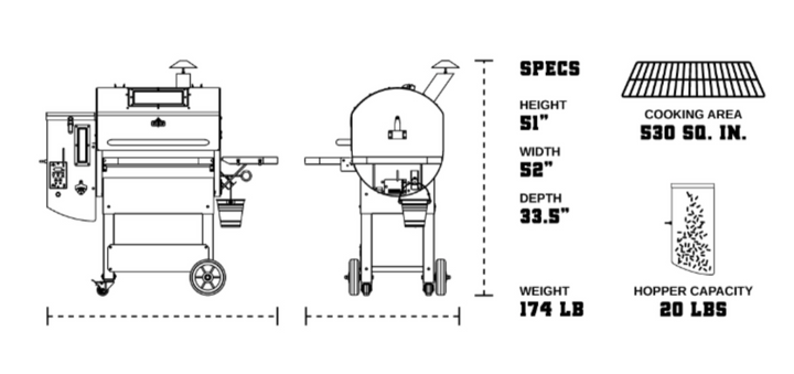 "LEDGE" PRIME 2.0 WiFi Smart Pellet Grill - Green Mountain Grills