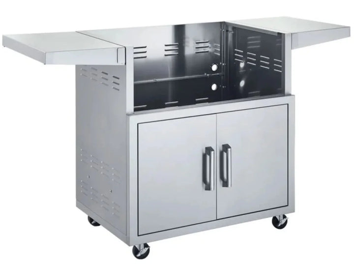 Broilmaster B-Series 32" Stainless Steel Portable Gas Grill, premium 304 stainless steel construction, four cast stainless steel burners, multi-function cooking capabilities with 690 sq. in. total cooking surface.