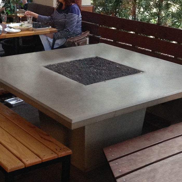 Cosmopolitan 60" Square GFRC Fire Table - American Fyre Designs