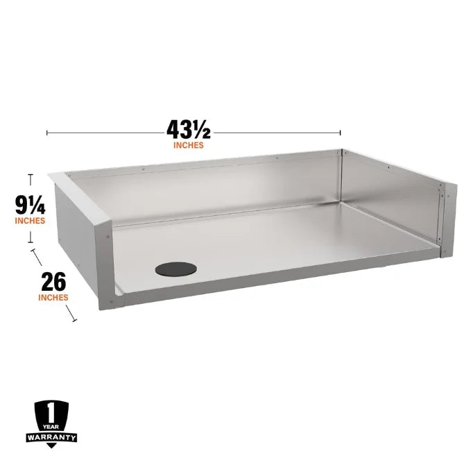 Blackstone 36" Drop-in Griddle Insulating Jacket protects combustible outdoor kitchens and BBQ islands from high heat, constructed from durable 304 stainless steel.