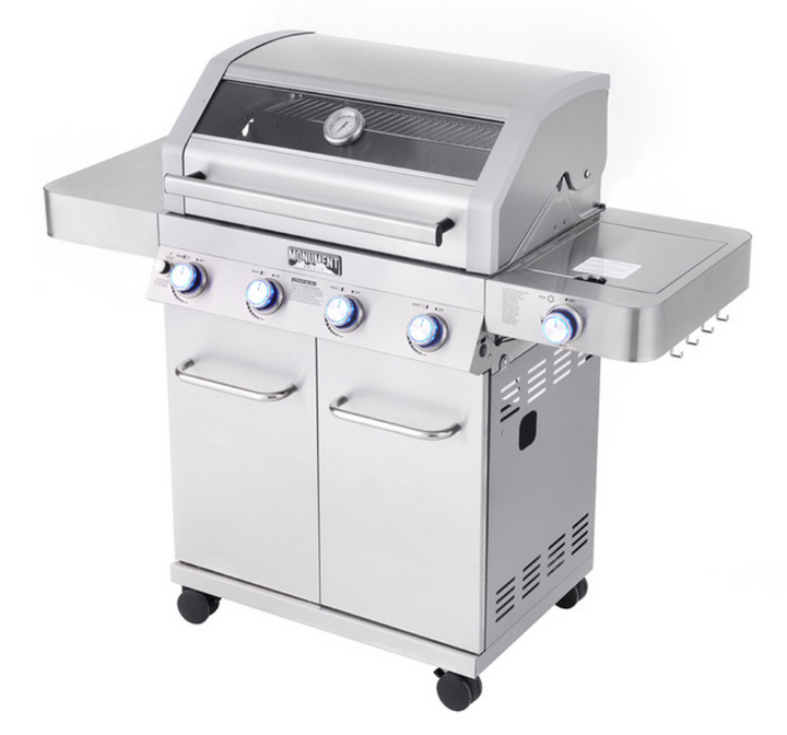 Monument Grills "41847NG" Stainless Steel 4-Burner Gas Grill - Classic Series