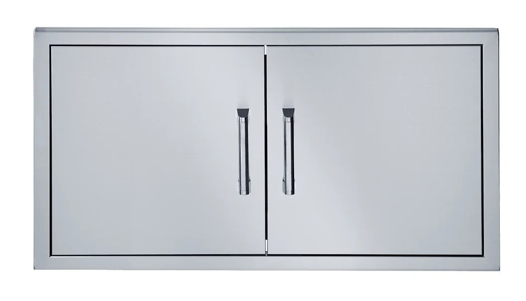 Broilmaster G Series 42" Double Door Set, made from premium 304 stainless steel for durable outdoor use, featuring soft-close hinges for smooth quiet operation.