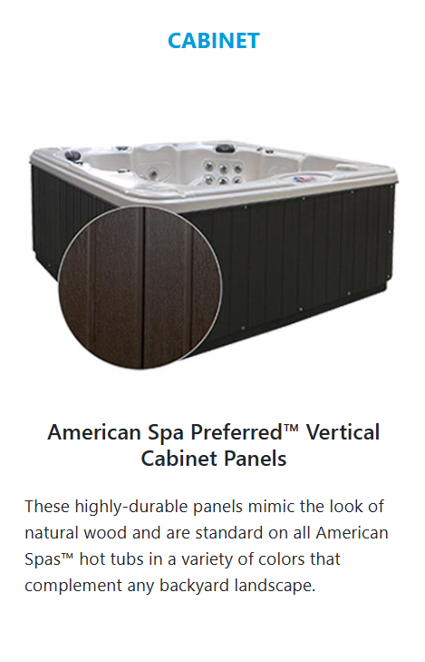 American Spas 6-Person Bench with 40 Jets