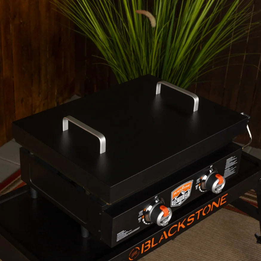 Blackstone 22" Griddle Hard Cover: Durable hard cover designed to fit Blackstone 22-inch griddles, protecting against weather, debris, and outdoor elements while keeping it clean and ready for next cook.