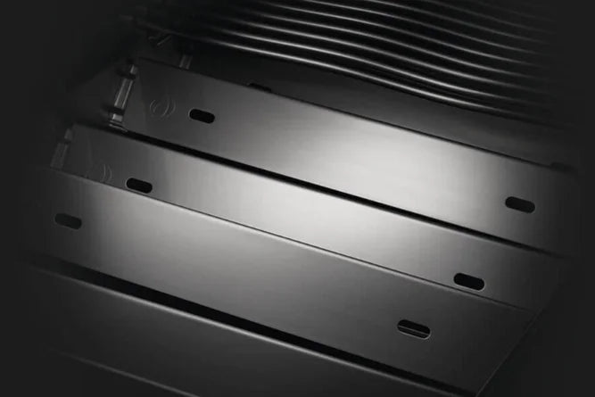 Napoleon Prestige PRO 500 Built-In Propane Gas Grill Head features high-grade stainless steel construction with polished chrome accents, 66,000 BTU total output, and 760 sq. in. cooking area with infrared rear rotisserie burner for perfectly roasted meals.
