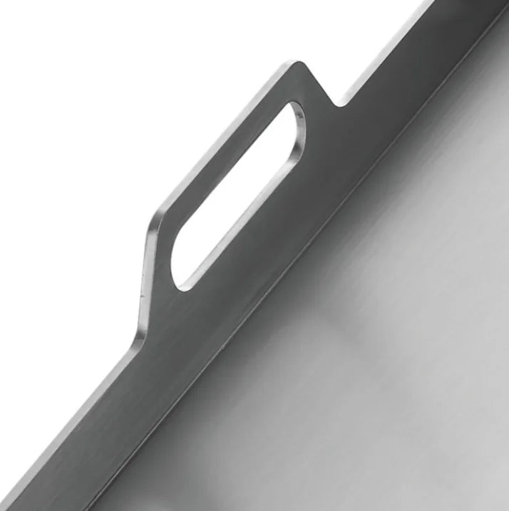 Napoleon Stainless Steel Griddle Insert for Prestige PRO, Built-In 700 Series, and Rogue grills transforms gas grill into flat-top griddle for versatile cooking with even heat distribution.
