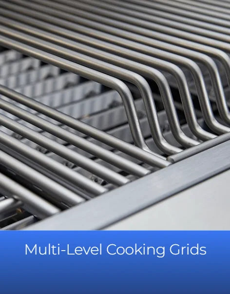 Broilmaster G-Series 26" Elite Edition Built-In Gas Grill features premium 304 stainless steel construction, two high-performance Bow Tie burners producing 36,000 BTUs for even heat across 606 sq. in. of cooking space.
