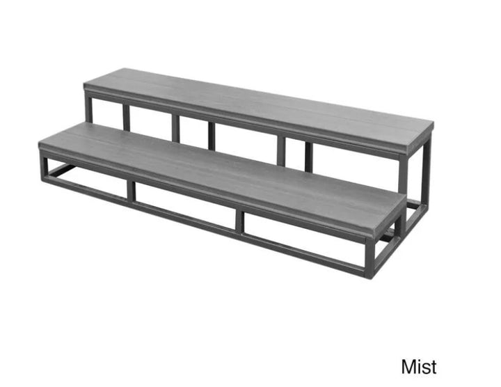 Cal Metro 2-Tier Spa Step, engineered for daily use in wet environments, featuring two-tier design, moisture-resistant plastic & metal construction, available in 30", 48", or 60" widths.