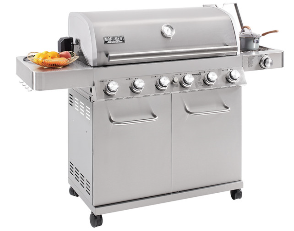 Monument Grills "77352" Stainless Steel Gas Grill with Free Rotisserie Kit - Classic Series