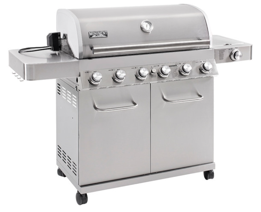 Monument Grills "77352" Stainless Steel Gas Grill with Free Rotisserie Kit - Classic Series