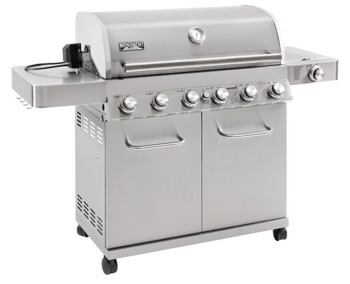 Monument Grills "77352" Stainless Steel Gas Grill with Free Rotisserie Kit - Classic Series