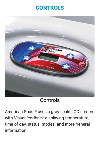 American Spas 6 Person Lounger with 40 Jets: Premium six-person spa featuring a dedicated lounger seat, 40 stainless steel hydrotherapy jets, and advanced features for comfort, relaxation, and wellness.