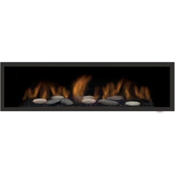 Sierra Flame AUSTIN 65" Natural Gas or Liquid Propane Direct Vent Linear Fireplace featuring sleek contemporary design, large flame presentation, and premium features such as programmable thermostat remote, modulating valve, and electronic ignition.