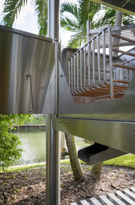 Tagwood's 'The Beast On Steroids' Santa Maria Style Grill – 304 Stainless Steel features massive 3,363 sq. in. cooking area across six independent grilling zones with all-304 stainless steel construction for superior durability and precision.
